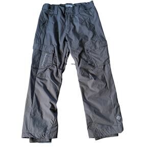 Salomon Clima Pro Men's Snow Ski Pants Gray Size Large Elastic Waist And Leg